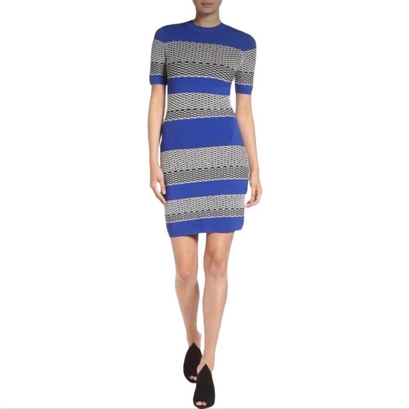 KENDALL + Kylie Striped Bodycon Dress Small - Picture 1 of 11